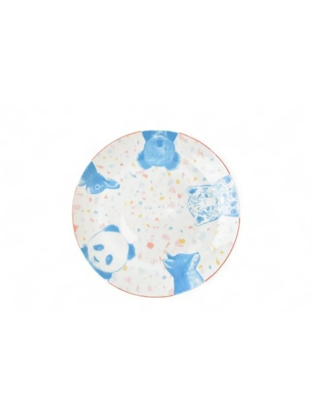 Hermes Dessert Plate Baby Tableware Passepasse Animal Print Pink Multi